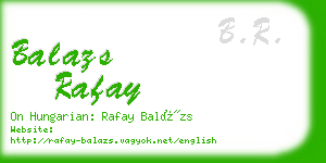 balazs rafay business card